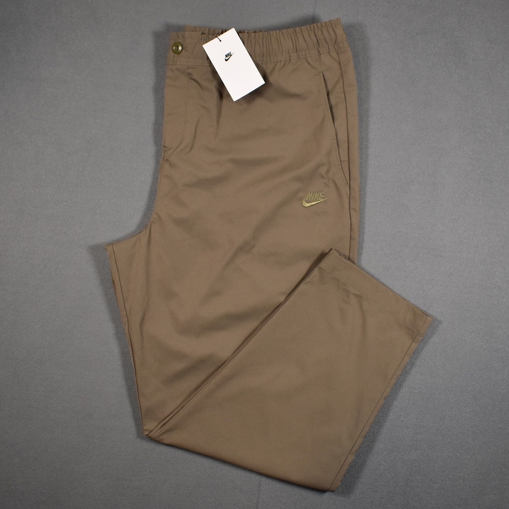 Nike Club Mens Woven Tapered Pants Brown X-Large Run Big Standard Fit